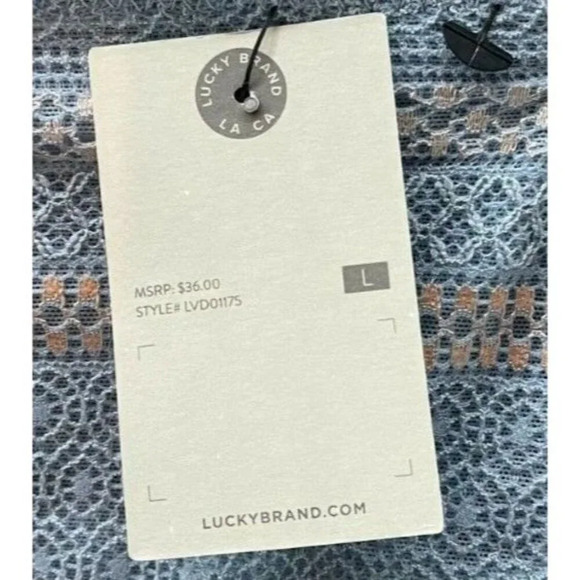 Lucky Brand L Blue- Coral-Cream Logo Tag Moisture Wicking Hipster Panties-3 Pk - Picture 4 of 4